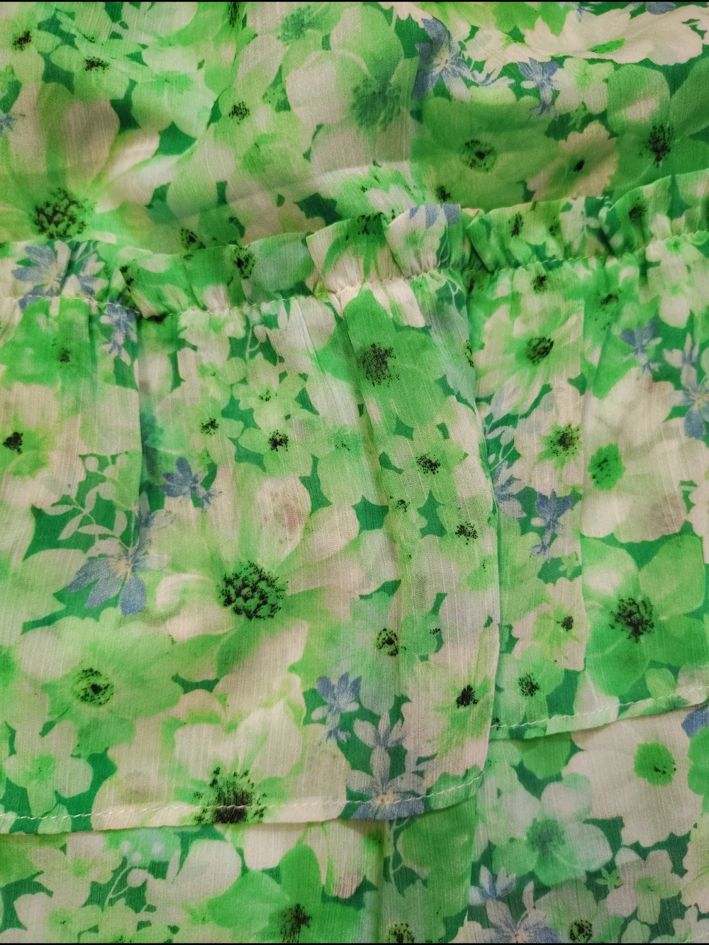 Bb‎ Dakota Nwt Floral Tiered Green Mini Skirt - Women Xs